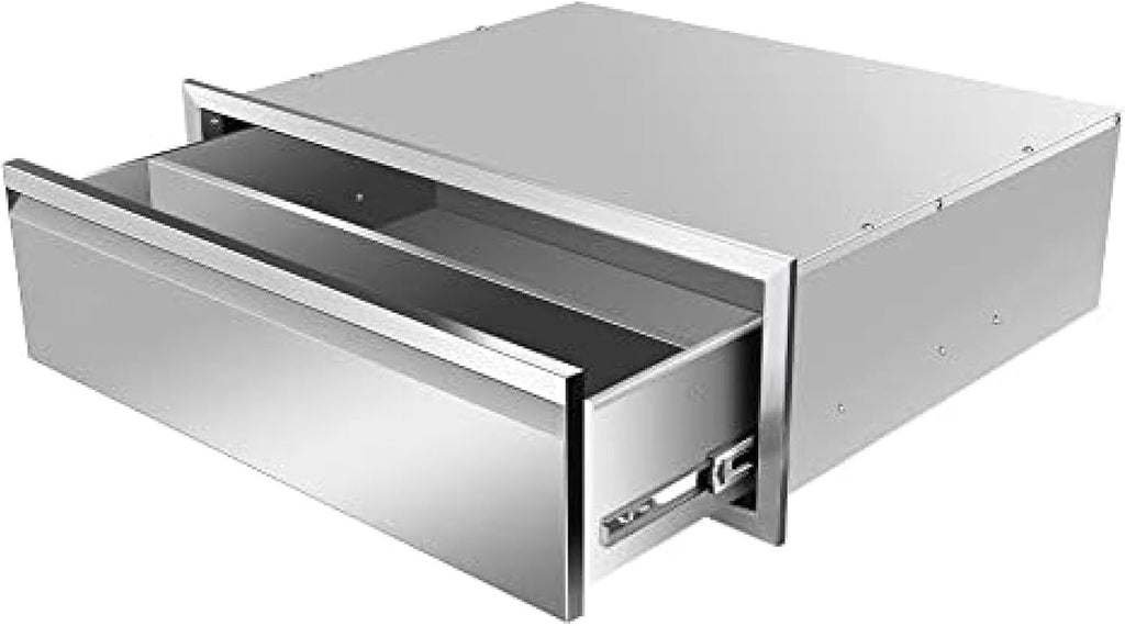 Outdoor Kitchen Drawer Stainless Steel BBQ Triple Drawer Flush Mount for Outdoor Kitchen Island,-30W X 10H X 23D Inch