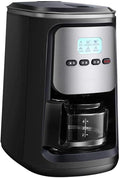 Coffee Machine Coffee Machine Fully Automatic American Coffee Bean Machine, Grinding and Brewing Coffee, Dual-Use Steam Coffee Machine, 110V~240V, Pp Material, Power 900W
