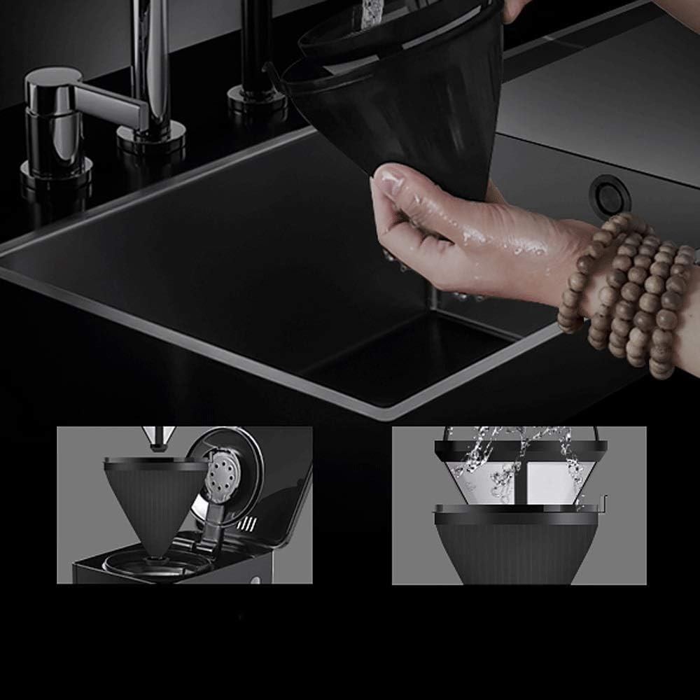 Coffee Machine Coffee Machine,Filter Coffee Machine,0.75L Capacity Coffee Maker Producing Up to 7 Cups,Timer Function,Boil-Dry Protection,680W,Reusable,Washable Filter
