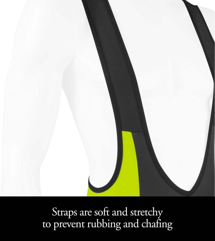 AERO|TECH|DESIGNS | Men's Gel Touring Padded Cycling Bib-Shorts | Large Mesh Storage Pockets | Made in USA