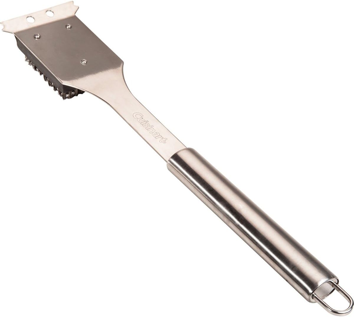 Cuisinart CGG-059A Grillster 8,000 BTU Portable Propane Tabletop Gas Grill & CCB-5014 BBQ Grill Cleaning Brush and Scraper, 16.5', Stainless Steel, 16. 5
