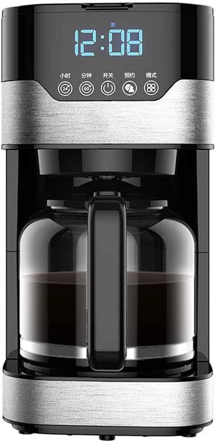 Coffee Machine Coffee Machine Automatic American Espresso Machine, Filter-Free Paper Drip-Proof Coffee Pot Home, Stainless Steel + Pp Material, 110V~240V, Pp, Power 800W