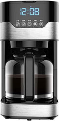 Coffee Machine Coffee Machine Automatic American Espresso Machine, Filter-Free Paper Drip-Proof Coffee Pot Home, Stainless Steel + Pp Material, 110V~240V, Pp, Power 800W
