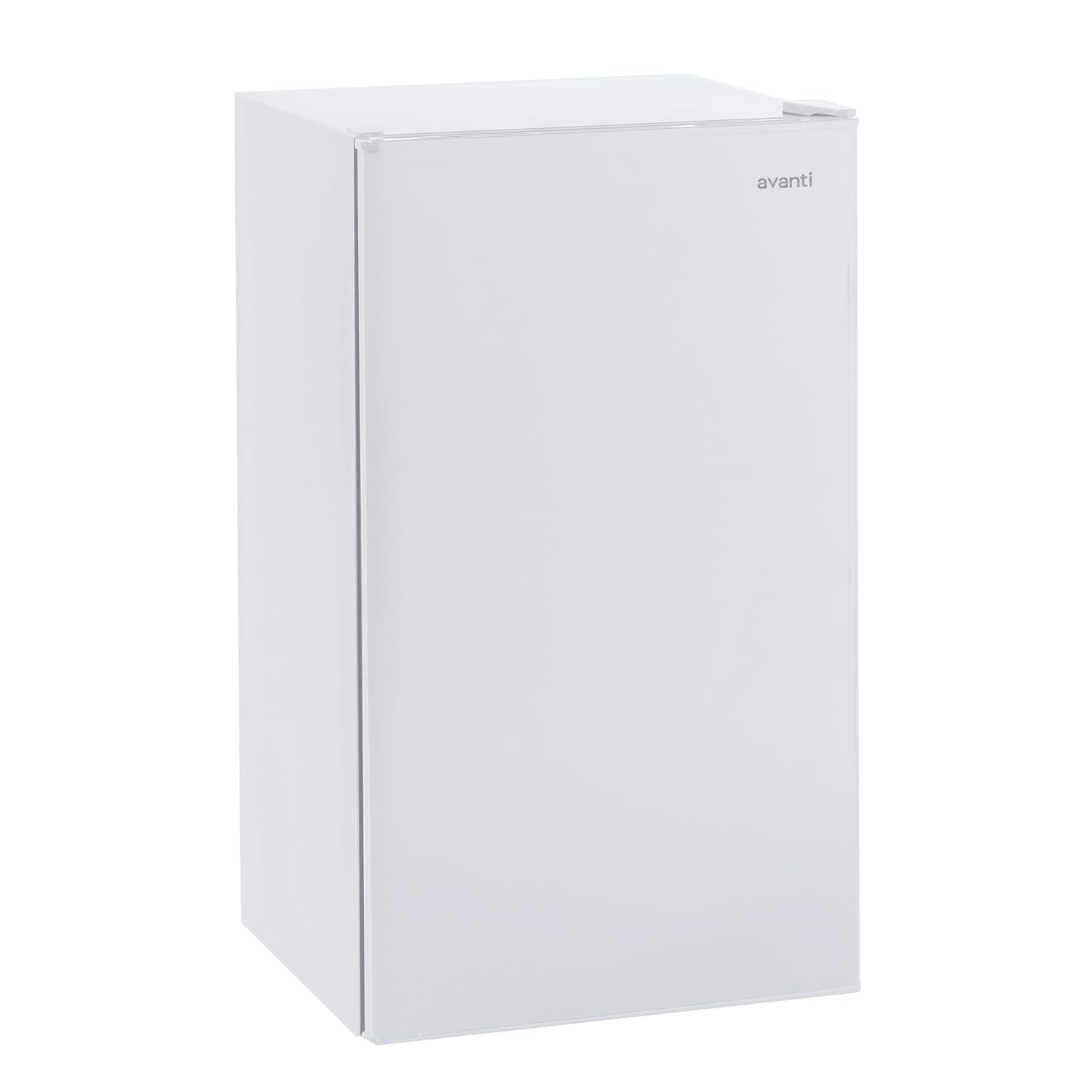 Avanti Mini Fridge Compact Refrigerator for Home Office or Dorm with Reversible Recessed Door, Adjustable Door Bins and Glass Shelves with Adjustable Temperature Control, 3.2-Cu.Ft., White