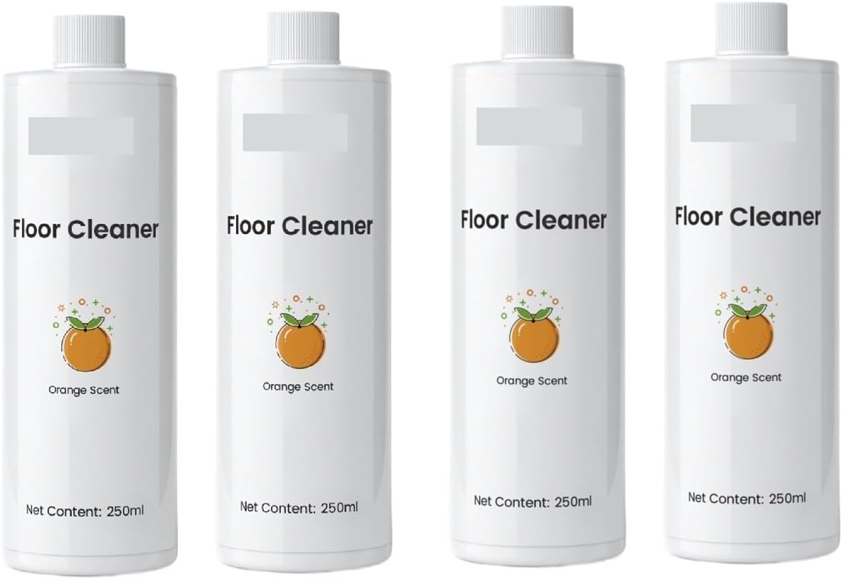 250ml Vacuum Cleaner Cleaning Solution, Compatible For Lefant ，M3 M3L LS100，Floor Cleaning Solution For Robotic Vacuum Cleaners(4pcs)