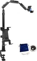 ARKON Mounts Remarkable Creator Pro+Plus Clamp Mount Content Creators & Hobbyists Phone Holder for Filming Secondary Tablet Holder LED Light Solid Clamp Fits Pad, iPhone, and More