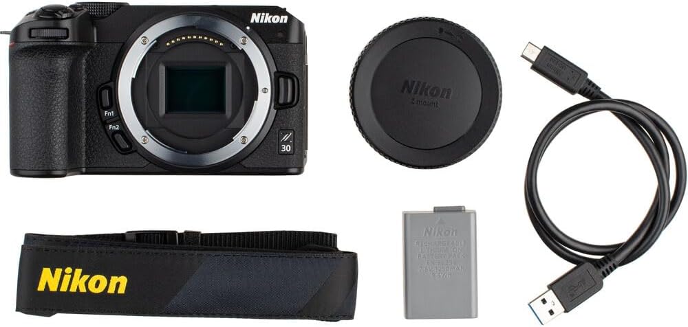Nikon Z30 Mirrorless Camera with 16-50mm & 55-250mm Lens Bundle with Extra Battery, LED Light, Microphone, 128GB High Speed Memory Flash, Accessory Bundle (28 Items)