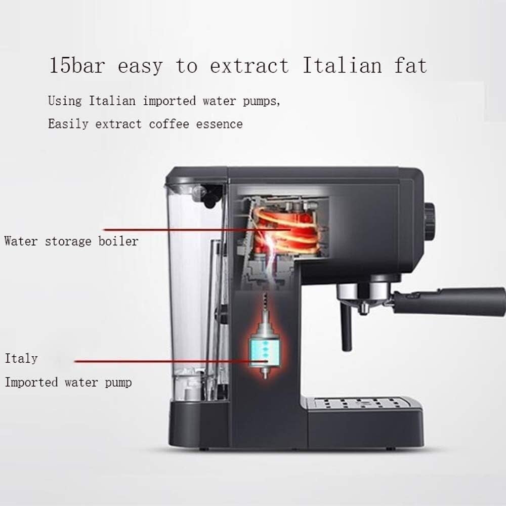 Coffee Machine Coffee Machine Semi-Automatic Pump 15Bar High Pressure Extraction Double Independent Thermostat Preheating 1.25L