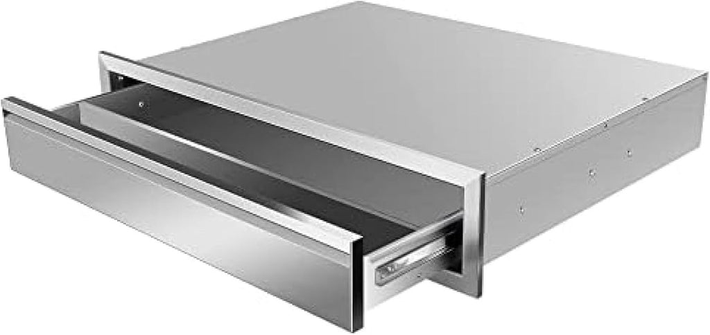 Outdoor Kitchen Drawer Stainless Steel BBQ Triple Drawer Flush Mount for Outdoor Kitchen Island,-30W X 6.5H X 23D Inch