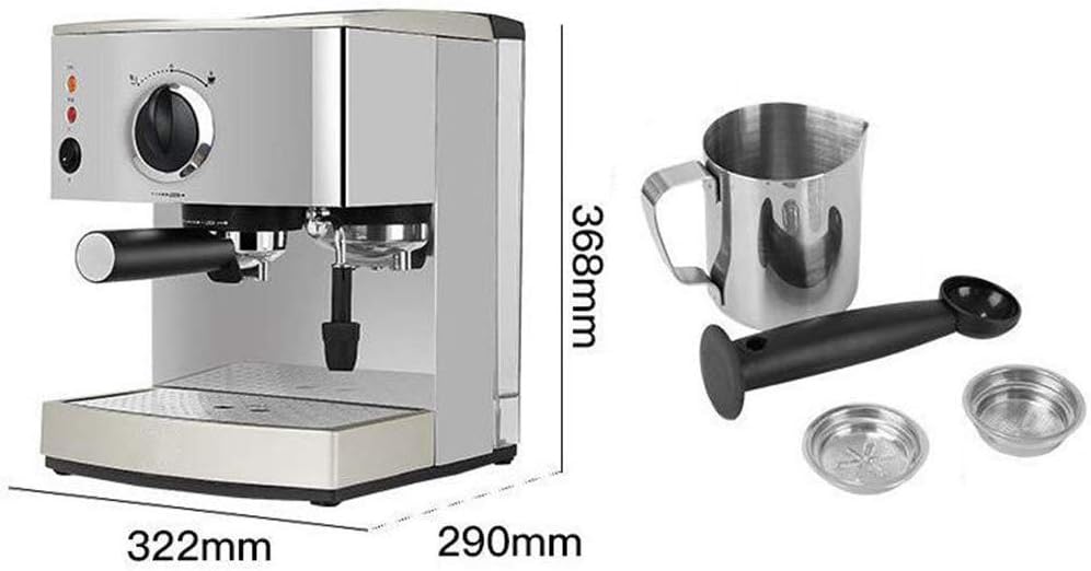 Coffee Machine Coffee Machine Espresso Coffee Machine Maker 15 Bar,Capuccino,Frothing Milk Foam,920W,Capacity 1.5L Removable Drip Tray Steam Nozzle