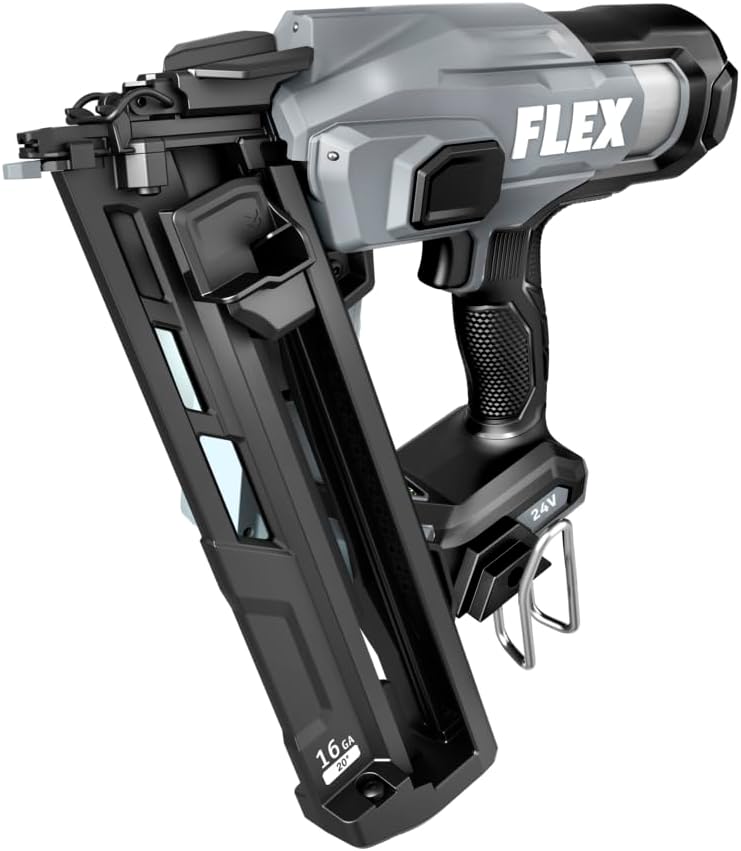 FLEX 24V Brushless Cordless 16 Gauge 1-1/4-inch to 2-1/2-inch Angled Finish Nailer Tool Only, Battery and Charger Not Included - FX4321A-Z