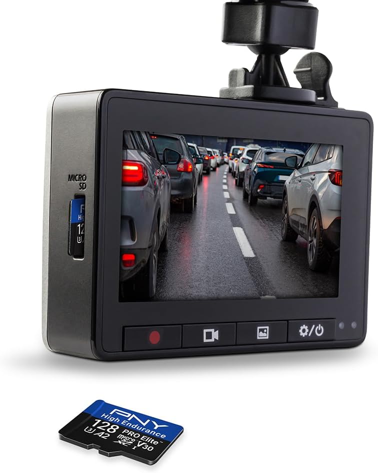 PNY 128GB PRO Elite™ High Endurance C10 U3 V30 A2 microSDXC – Up to 34.4K Continuous Recording Hours, Up to 100/90MB/s Read/Write, 4K UHD, Full HD, UHS-I, Surveillance, Home Security, Dash Cam, 2-Pack