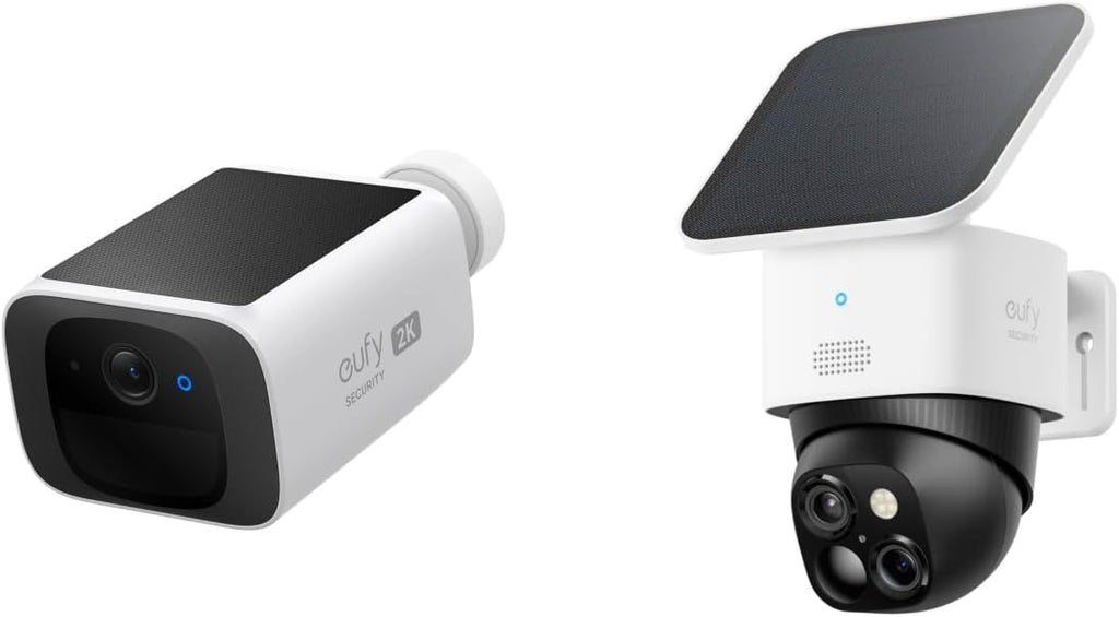 eufy SoloCam S220 and S340, Solar Security Camera, Wireless 360° Pan & Tilt, No Blind Spots, No Monthly Fee, HomeBase S380 Compatible