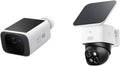 eufy SoloCam S220 and S340, Solar Security Camera, Wireless 360° Pan & Tilt, No Blind Spots, No Monthly Fee, HomeBase S380 Compatible