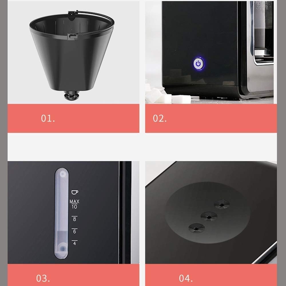 Coffee Machine Coffee Machine, American Espresso and Cappuccino Machine,Keep Warm Functio Avoid Clogging Grinder,1.2L 900W Compatible with Family,Office,Compatible