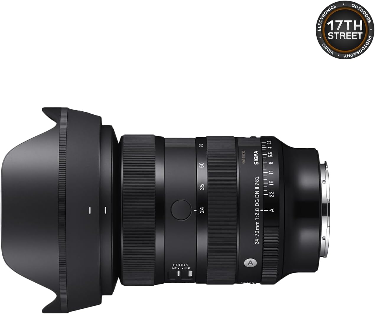Sigma 24-70mm f2.8 DG DN II Art Lens Sony E, Full Frame Format, Six SLD Elements, Rounded 11-Blade, Godox Flash TT350S Mini, 64GB Extreme PRO Memory Card & Waith Cleaning Cloth (Bundle Set)