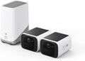 eufy Security S220 SoloCam 2-Cam Pack with Homebase 3, Solar Security Camera, Wireless Outdoor Camera, Continuous Power, 2K Resolution, Wireless, 2.4 GHz Wi-Fi, No Monthly Fee, HomeBase 3 Compatible