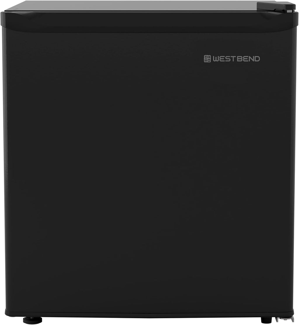 West Bend Mini Fridge Compact Refrigerator for Home Office or Dorm, Auto Defrost with Reversible Door, Energy Star Rated, 1.6-Cu.Ft., Black