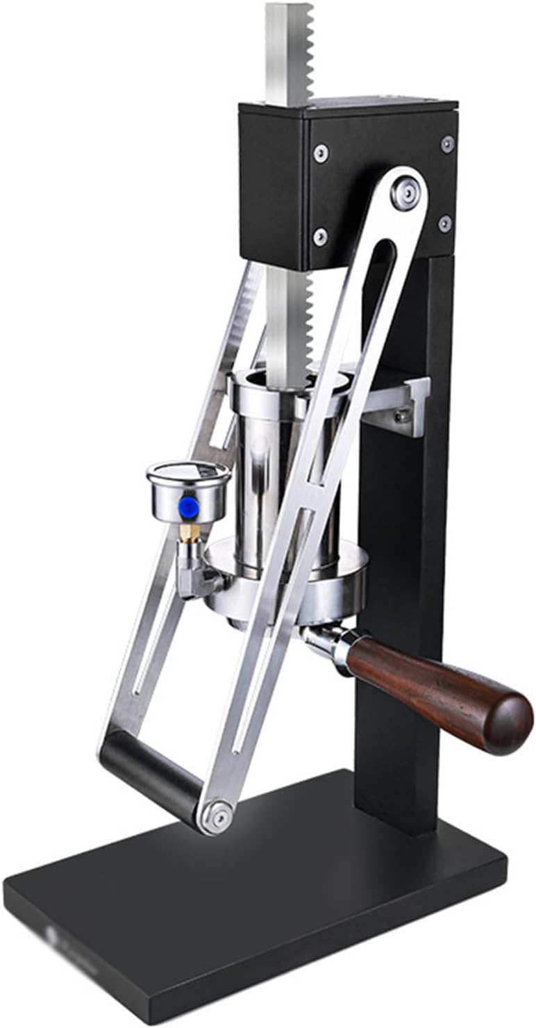 Hand Pressed Espresso Coffee Machine, an All Manual Lever Portable Espresso Maker, with Pressure Chamber, Bottomless Handle, for Cappuccino, Latte