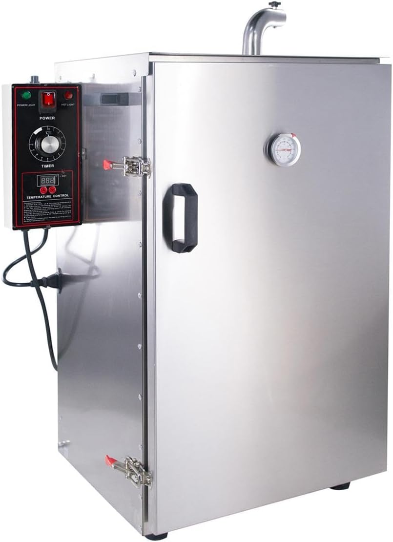 CLIVIA Electric Vertical BBQ Smoker, 4 Layers Outdoor Smoker Oven with Digital Temperature&Time Controller, Barbecue Cooking, Grilling Smoking for Fish, Sausage, Jerky (DSH-S20B)