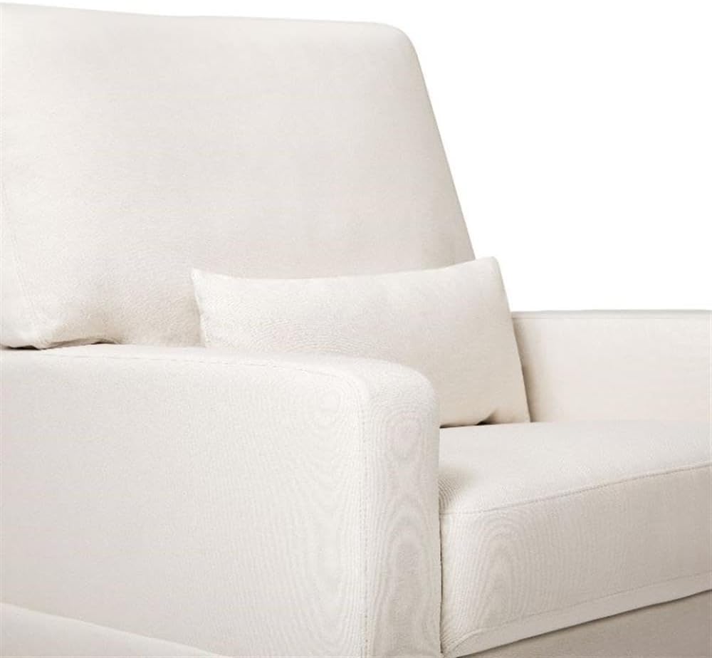 Namesake Crawford Pillowback Comfort Swivel Glider in Performance Cream Eco-Weave, Water Repellent & Stain Resistant, Greenguard Gold & CertiPUR-US Certified