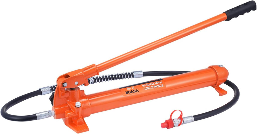 VEVOR Porta Power Kit, 20 Ton Load, Portable Hydraulic Jack with 4.6 ft Extended Oil Hose, Comprehensive Accessories, Car Frame Repair Tool with Portable Storage Case for Automotive, Heavy Equipment