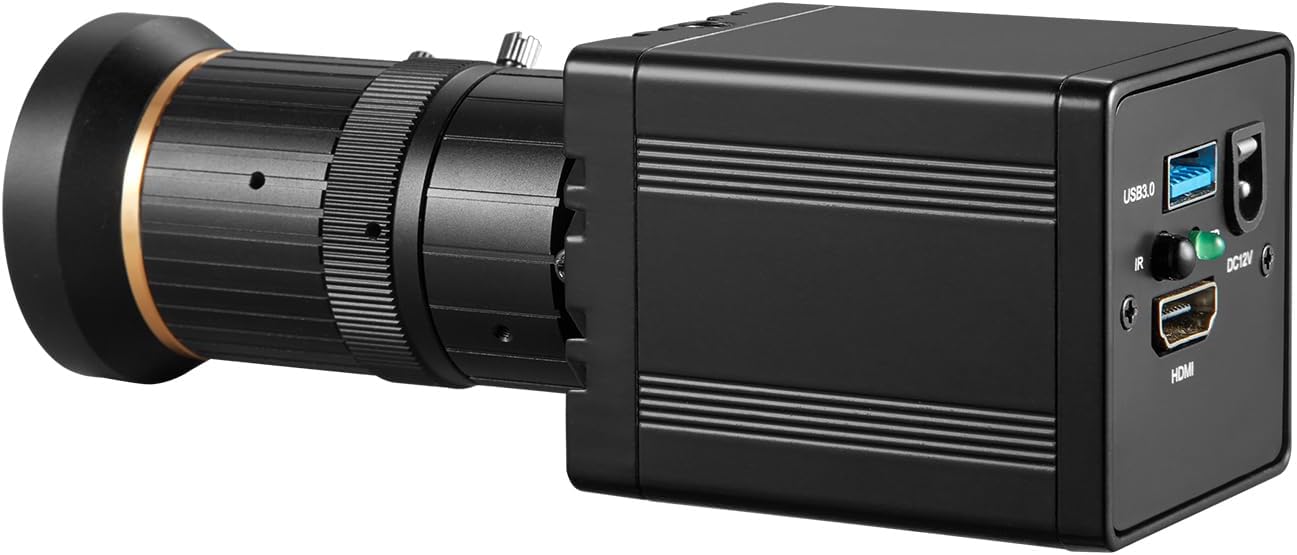 HDMI USB3.0 Dual Output HD 4K30fps Digital Security Camera, Industry Digital C-Mount with Manual 5-50mm Varifocal HD Lens, OSD Menu via Remote Controller