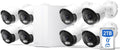 4K PoE Security Camera System, 8pcs 8MP PoE Wired Cameras Outdoor with AI Detection, Color Night Vision, IP67 Waterproof, No Subscription, H.265 4K 8CH NVR with 2TB HDD for 24-7 Recording(N2838)