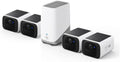 eufy Security S220 SoloCam 4-Cam Pack with Homebase 3, Solar Security Camera, Wireless Outdoor Camera, Continuous Power, 2K Resolution, Wireless, 2.4 GHz Wi-Fi, No Monthly Fee, HomeBase 3 Compatible