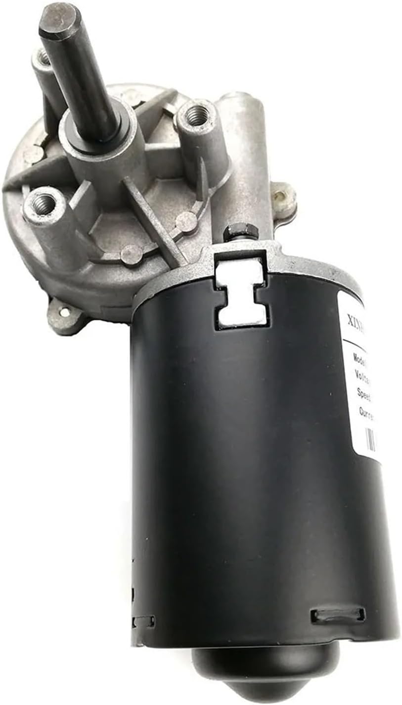 24V 35W Worm Gear Motor 30 50 100rpm,Worm Gear Brushed Motor Wiper Motor Barbecue Grill Motor Roller Shutter Motor(Axis direction Right,50rpm)