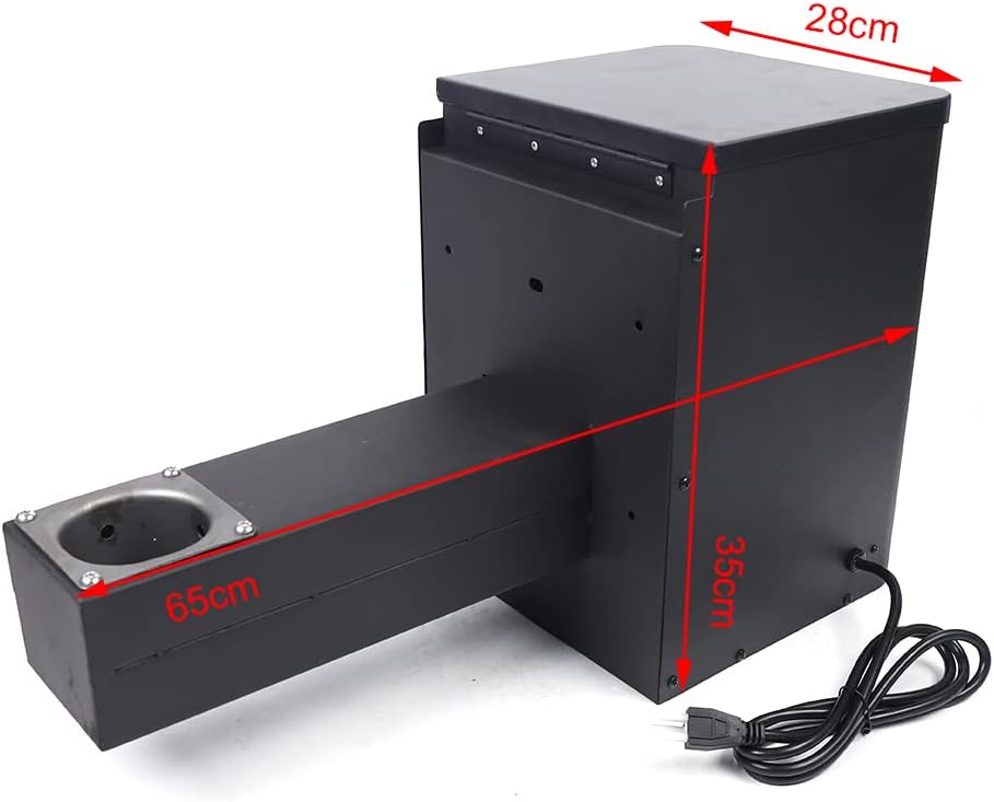 Vertical Pellet Hopper Pellet Storage Smoker Assembly Kit Electric Wood Pellet Grill Vertical Pellet Hopper With Digital Temperature Controller for Smoke Bake Roast