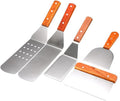 5Pcs/ Set Stainless Steel Spatula with Wood Handle Grill Griddle Salad Scraper Chopper BBQ Baking Cooking Utensils Kitchen Tools