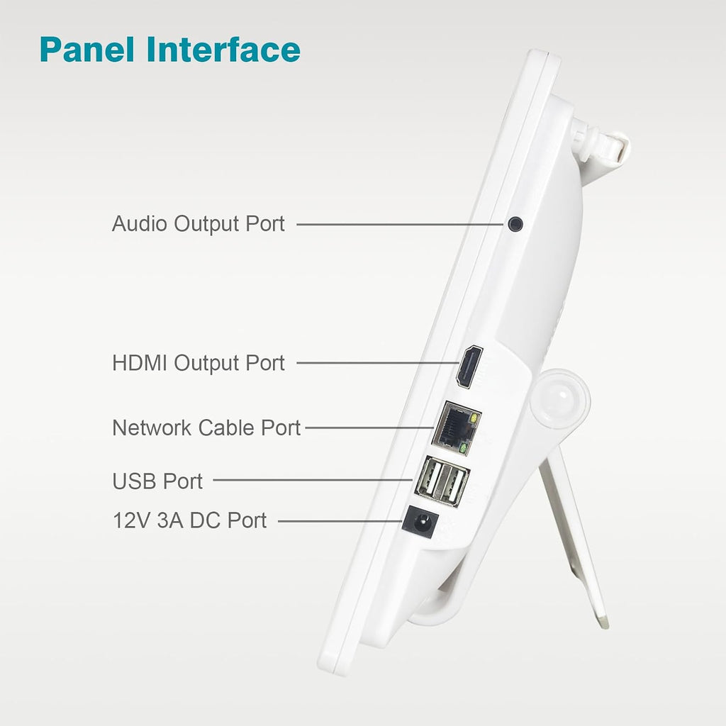 Wireless Security Camera System with 12' Monitor, Human Detection, Floodlight, Siren Alarm, 2-Way Audio, 4PCS 5MP Camera, Expandable 16CH NVR, Home Business Surveillance, 3TB HDD