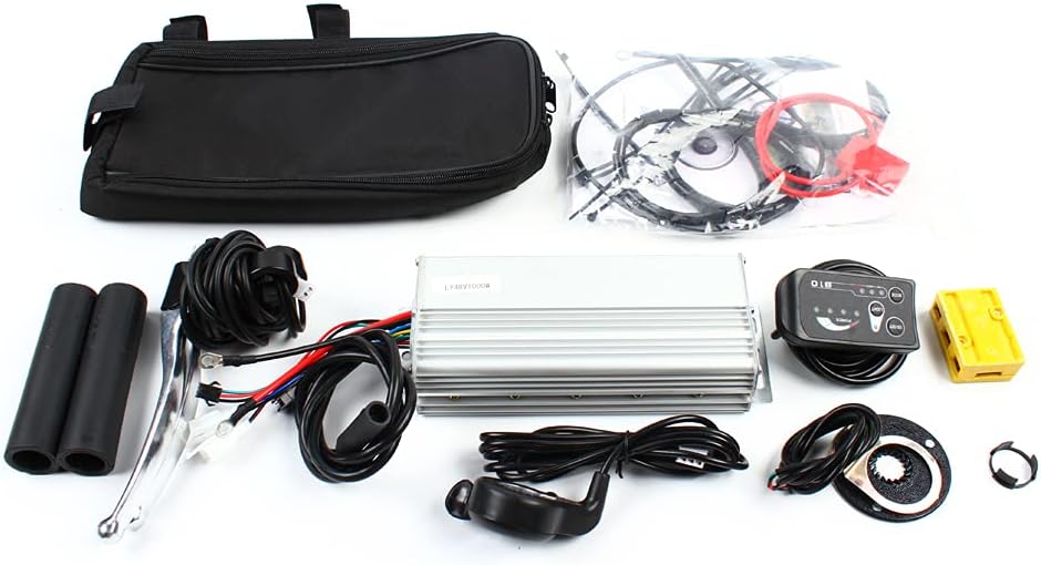 20' Front/Rear Wheel Hub Electric Bike Conversion Kit, 36V 250W/48V 1000W E-Bike Powerful Hub Motor Kit with SW-810LED Display Waterproof Wire Front/Rear Wheel Hub Assembly Motor Kit (US Stock)
