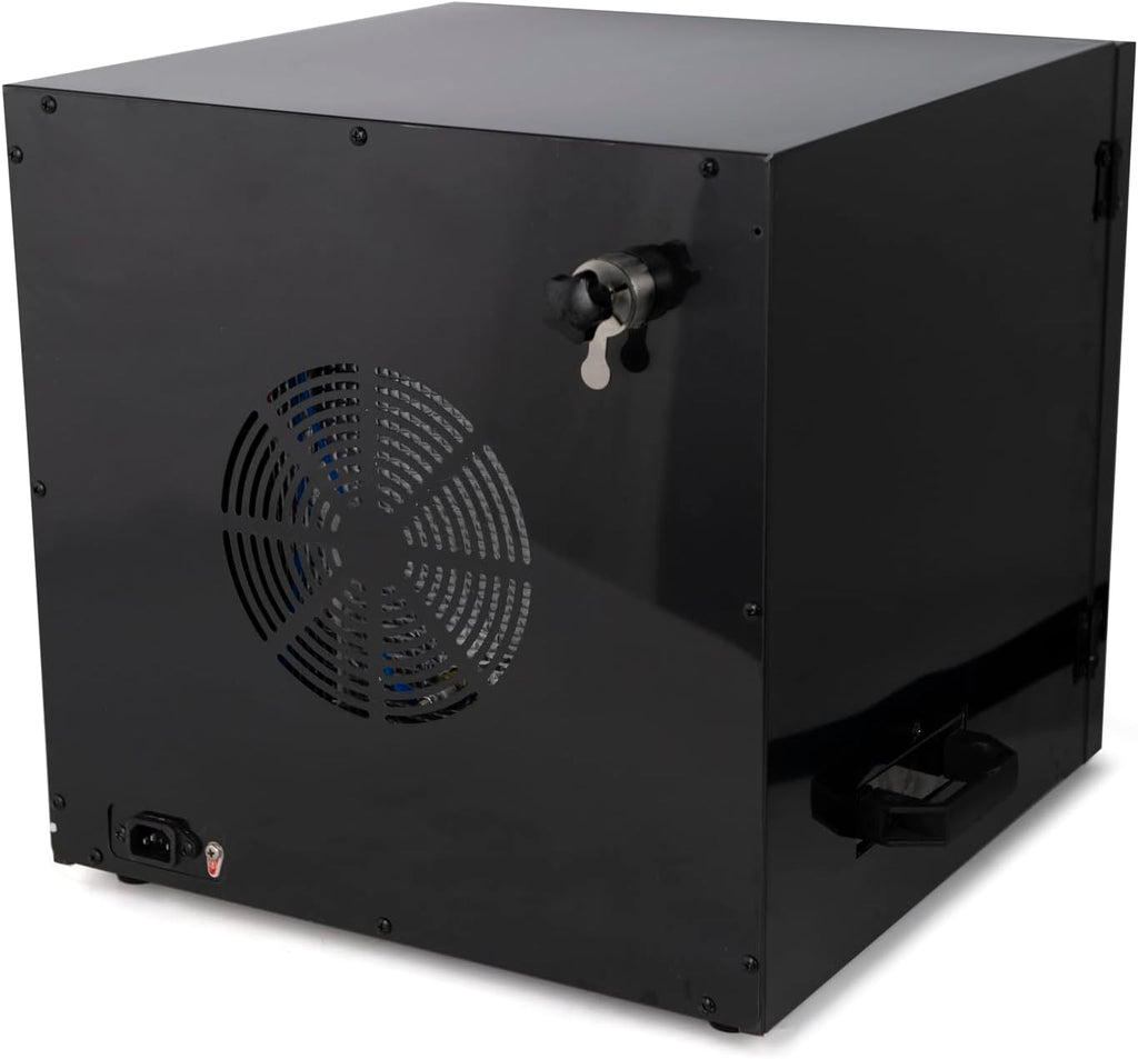 Clivia Electric Vertical BBQ Smoker 10L,Smoker Grill 30-110℃/800W,Heavy Duty Square BBQ Grill Multi-Function Cabinet for Outdoor Cooking or Kitchen and Party，Black