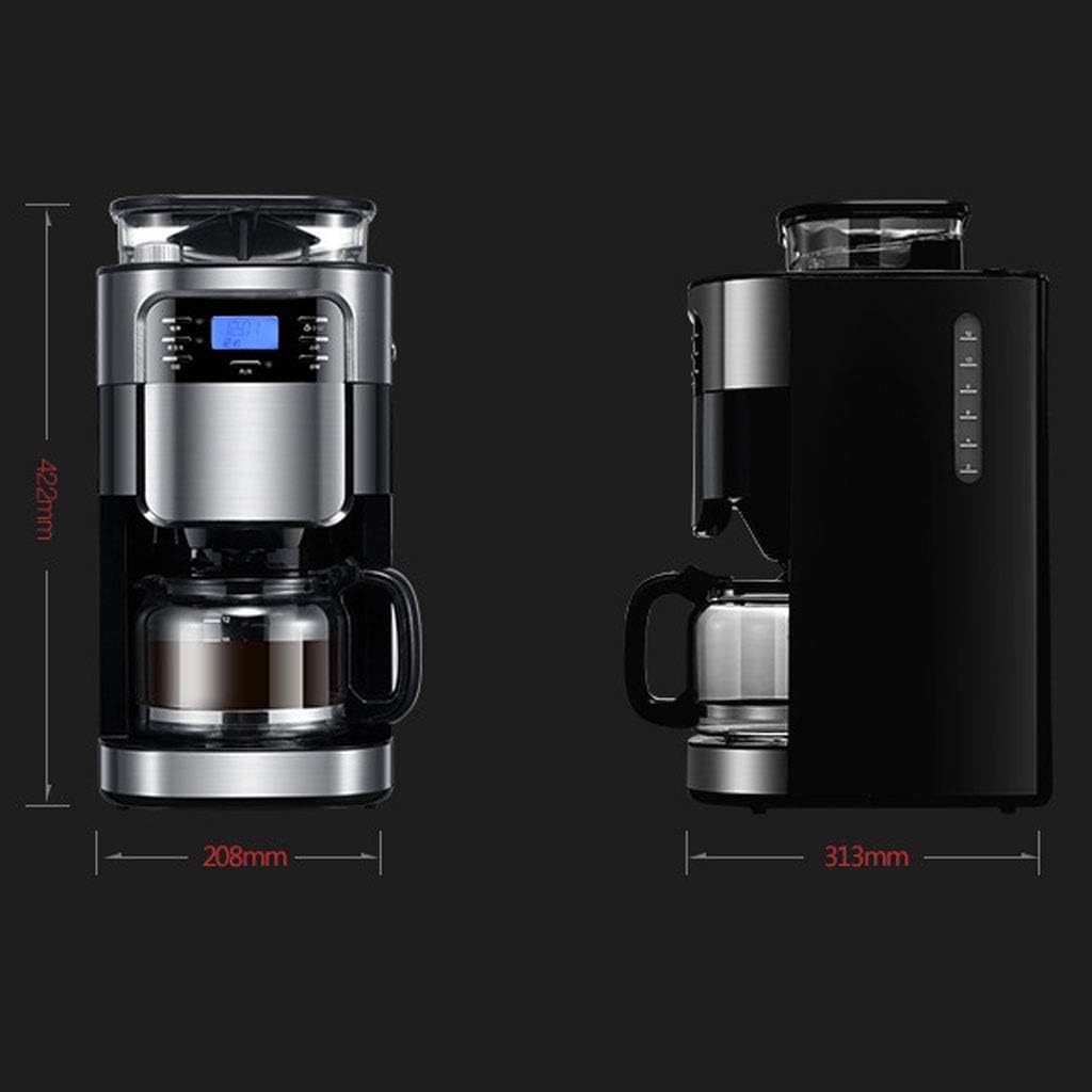 Coffee machine Coffee Maker 15-Cup Coffee Makers With Timer Mode And Auto-Off Function Grind Coffee Machine With Removable Filter Basket Stainless Steel Black