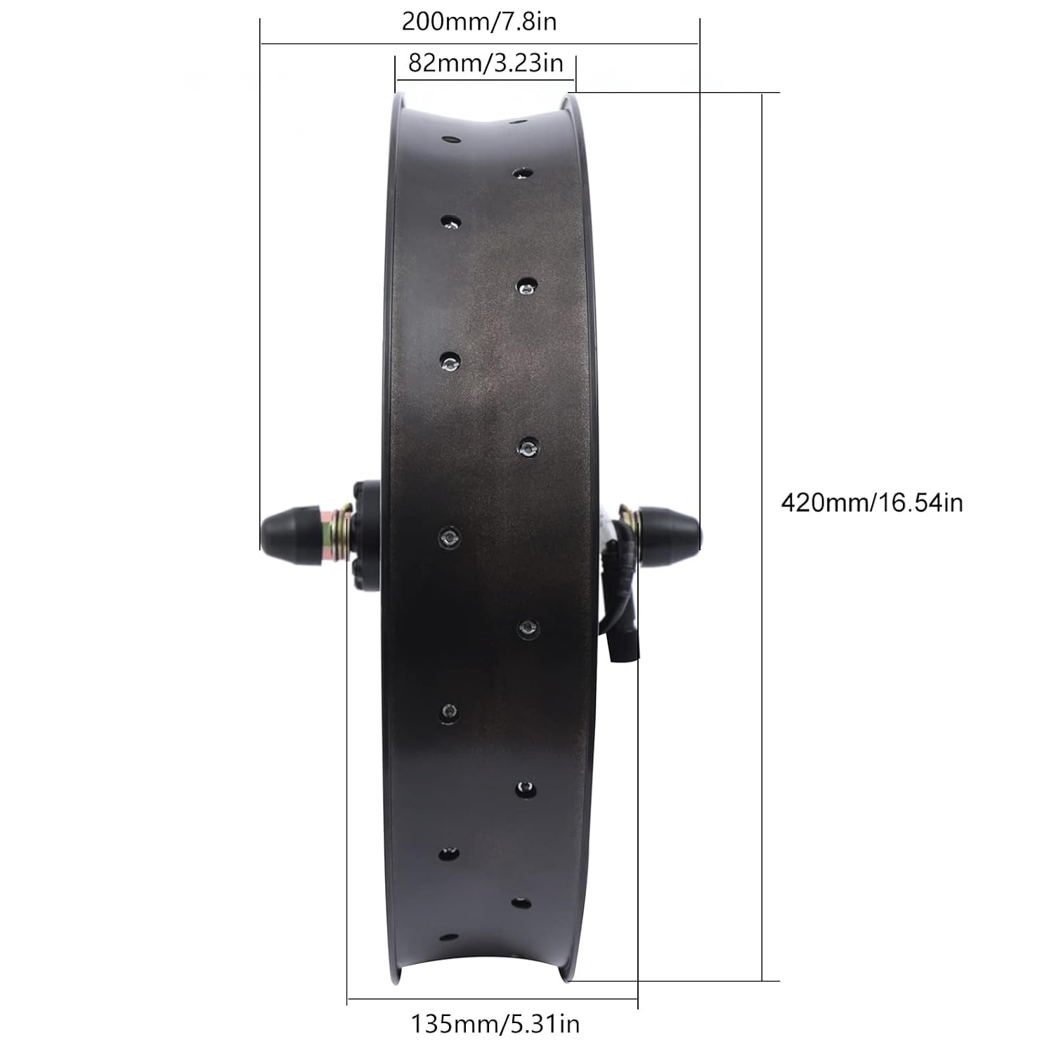 20' 48V 1000W Electric Fat Bike Conversion Kit Front Wheel E-Bike Hub Motor Conversion Kit for Fat Tire Bike Frame Ebike Wheel Kit Cycling Brushless Gearless Hub Motor Kit