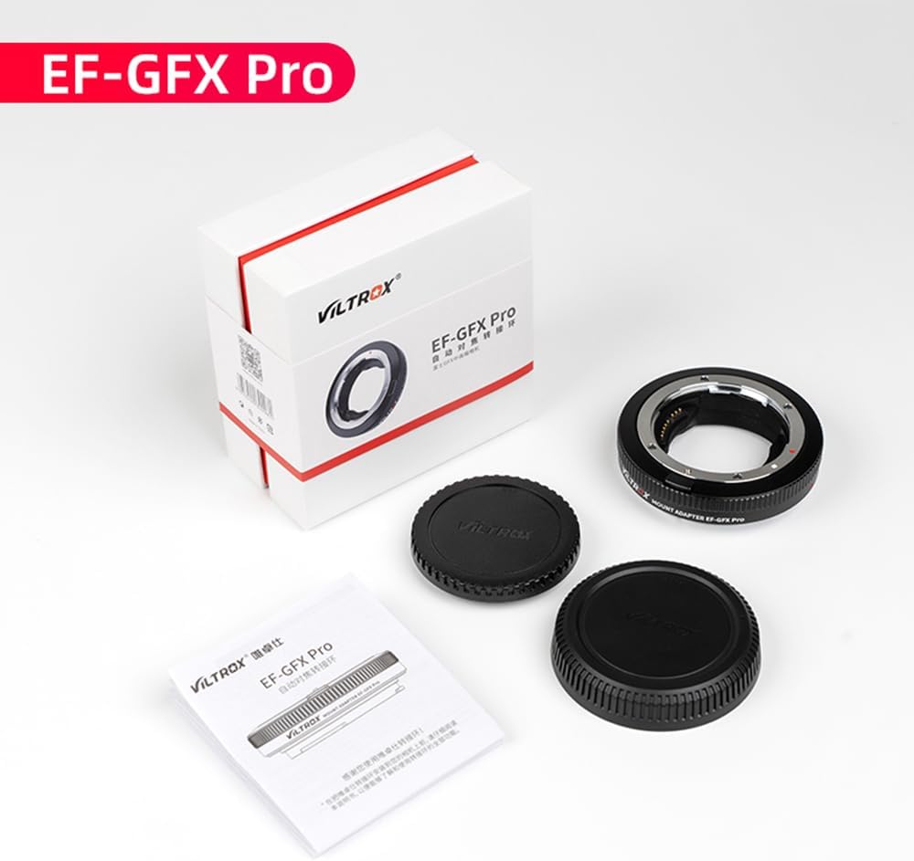 VILTROX EF-GFX PRO Auto Focus Mount Lens Adapter,Lens Converter Ring for Canon EF/EF-S Series Lens to Fujifilm Medium Format Camera G-Mount GFX 50SII GFX100 GFX100S GFX 50S 50R