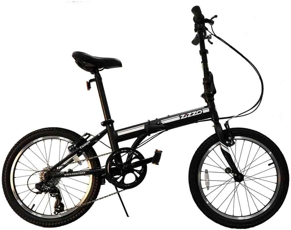 ZiZZO Campo 20 inch Folding Bike with 7-Speed, Adjustable Stem, Light Weight Frame