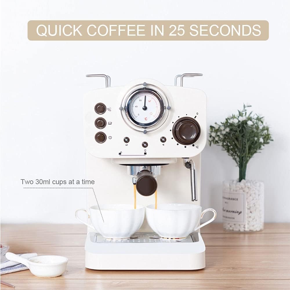 Coffee Machine Coffee Maker Home Steam Type Small Coffee Machine Frothing Mini Retro Full Semi-Automatic Espresso Machine for Office Home