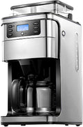 Coffee Machine Fully Automatic Espresso Machine Household Grinder Coffee Machine, Bean Powder Coffee Machine, Drip Coffee Maker, 1500Ml Large Capacity, 24H Appointment