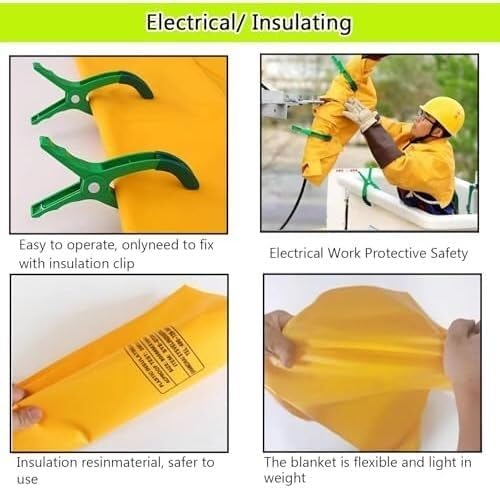 Industrial Insulation Blanket Electrical Insulation Blanket for Outdoor Power Tools(0.4kv,1000x1500mm/39.4x59.1in)