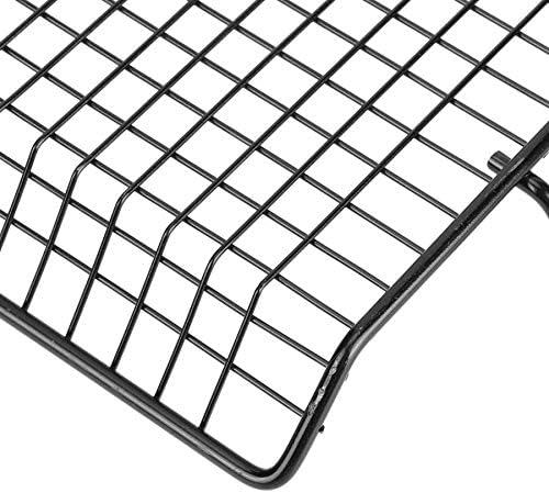 Iron Non-Stick BBQ Barbecue Mesh Handle Rack Barbecue Mesh Grill Net for Outdoor BBQ Party Camping BBQ Mesh
