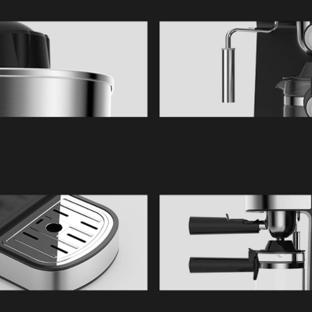 Coffee Machine Coffee Machine, Small Steam Semi-Automatic Foaming Machine,Espresso Machine,5 Bar Pressure Pump,Latte,Cappuccino,Americano,Bubble Coffee Machine,Silver