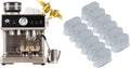 Kenmore Elite Espresso Machine Automatic Tamp With Grinder Milk Frother Stainless Steel & Kenmore/Keurig/Cuisinart/Braun compatible replacement charcoal water filter 12 Pack pure