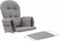 Glider Rocker Replacement Cushions, 5 PCS Soft Velvet Replacement Cushions for Glider Rocker with Storage Washable Non Slip for Glider Rocking Chair (Color : Light Gray)
