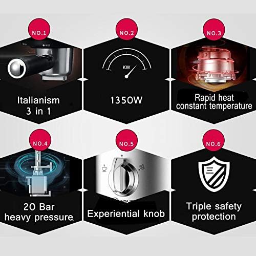 Coffee Machine Coffee Machine Espresso Coffee Maker Machine Electric Semi-Automatic High Pressure Extraction/Double Temperature Control