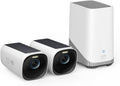 eufy Security S330 eufyCam 3 2-Cam Kit, Security Camera Outdoor Wireless, 4K Camera with Solar Panel, Forever Power, Face Recognition AI, Expandable Local Storage up to 16TB, No Monthly Fee (Renewed)