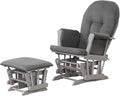 Angel Line Grayson Glider and Ottoman, Gray w/Dark Gray Cushion