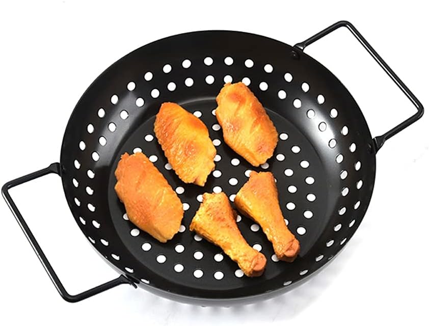 Non-Stick Charcoal Grill Plate Stainless Steel Barbecue Tray Grills Portable Charcoal Stove for Outdoor Camping BBQ Accessorie ()